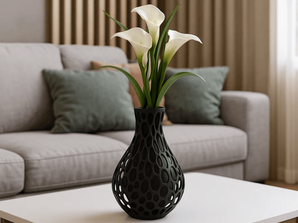 Jarrón estilo Voronoi impreso en 3D