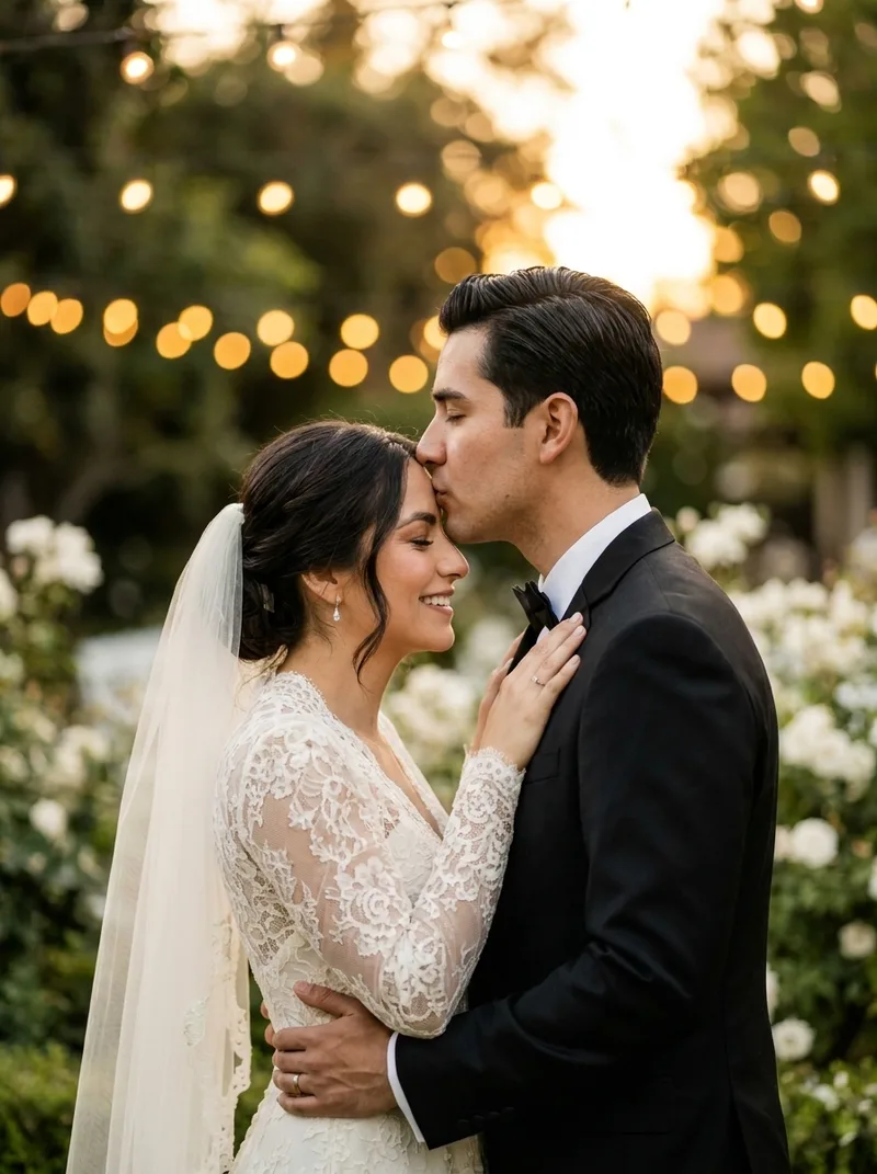 Valeria y Diego — beso en la frente