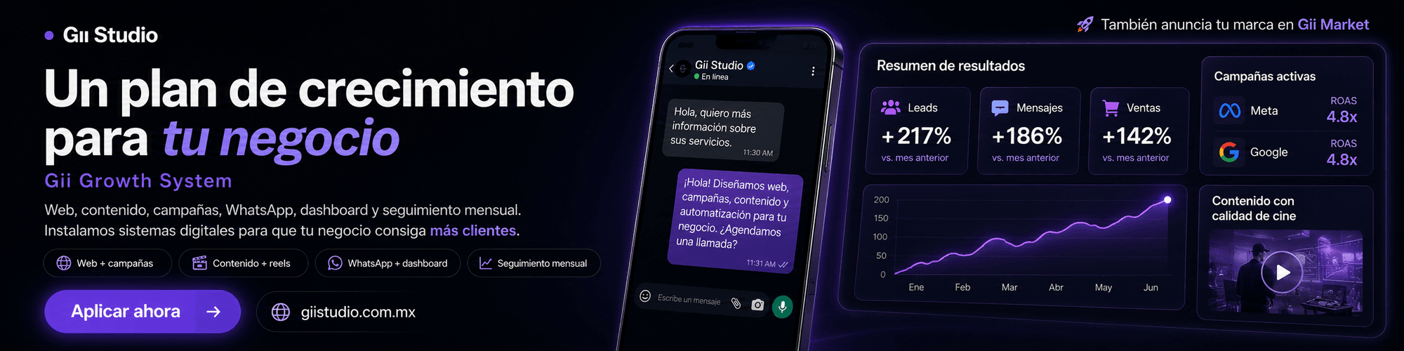 Gii Studio — sistema de crecimiento para tu negocio
